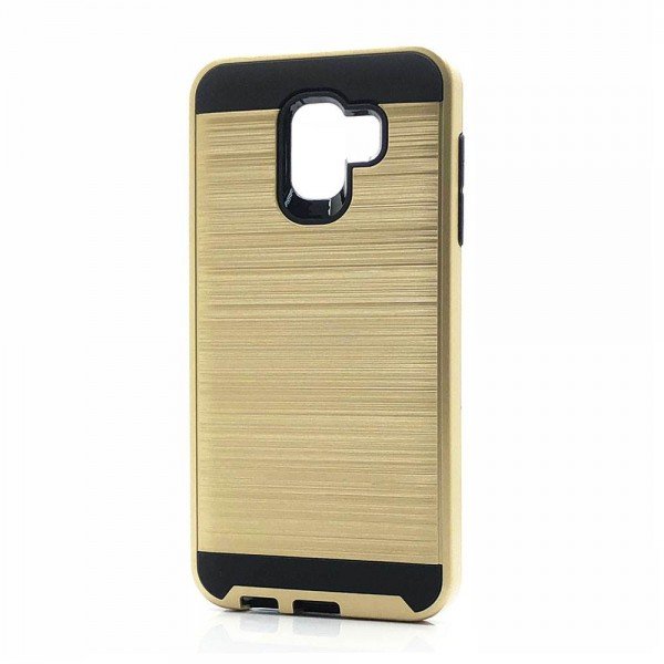 Wholesale Samsung Galaxy J8 J810 Armor Hybrid Case (Gold)